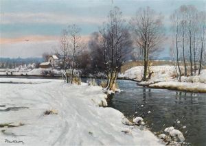 Snow Landscape by Hans Klatt