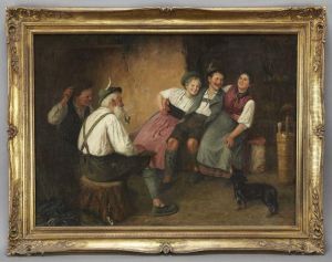 "tavern Scene" by Theodor Kleehaas