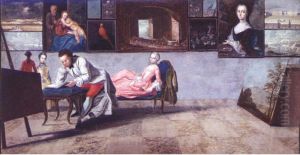 Interior Of A Gallery by J. Jakob Kleemann