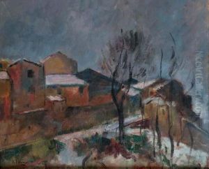 Paysage De Neige A Cagnes Sur Mer by Fritz Klein