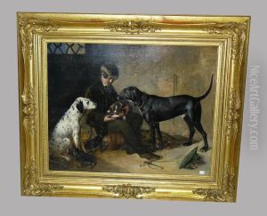 Jeune Garcon Aux Chiens by Johan Adam Klein