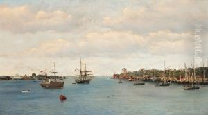 View Of Etelasatama, Helsinki by Oskar Conrad Kleineh