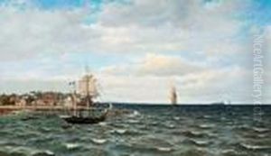 Acoast Scenery From Bretagne by Oskar Conrad Kleineh