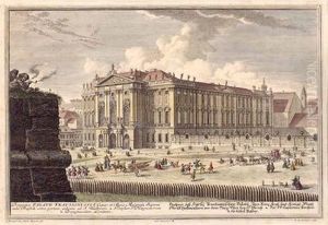Ansicht Des Palais Trautson In Wien by Salomon Kleiner