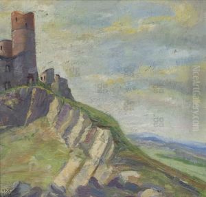 Pejzaz Z Ruinami Zamku by Fryderyk, Fryc Kleinmann