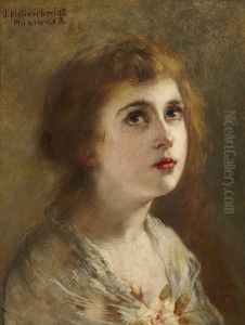 "bildnis Einer Jungen Frau" by Johannes Kleinschmidt