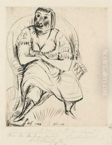 Frau Im Sessel by Paul Kleinschmidt