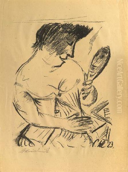 'woman With A Mirror" - view 1