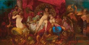 Orientalisches Gastmahl by Agathon Klemt