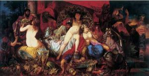 Le Banquet Oriental. by Agathon Klemt