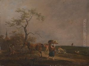 Bauern Bei Der Feldarbeit by Johann Christian Klengel