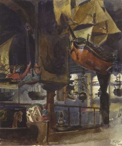 Im Haus Der Schiffergesellschaft - Lubeck by Heinrich Kley