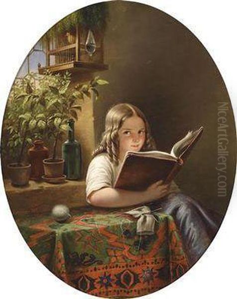 Girl Reading - view 1