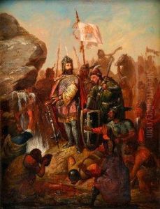 Sv. Ladislav Otvara Pramen V Skale