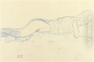 Gustav Klimt - 25 Sketches Selected By Alice Strobl by Gustav Klimt
