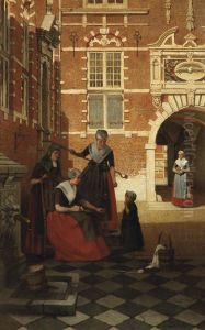 Johannes Christiaan Karel Klinkenberg At The Orphanage Burgerweeshuis by Johannes Christiaan Karel Klinkenberg
