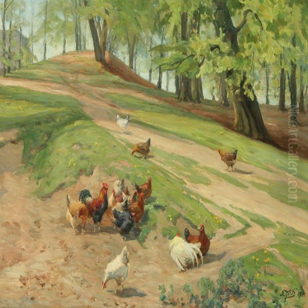 Chinckens In The Forest - view 1