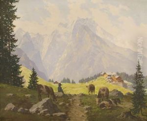 Pejzaz Alpejski by Rudolf Emil Kloden
