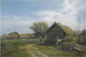 Farmhouse by Michail Petrovic Klodt