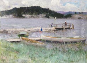 Sunday Afternoon On The Lake by Michail Petrovic Klodt