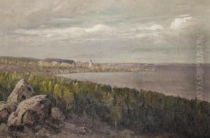 Coastal Landscape With A Church On The Horizon by Nicolai Alexandrov. Klodt