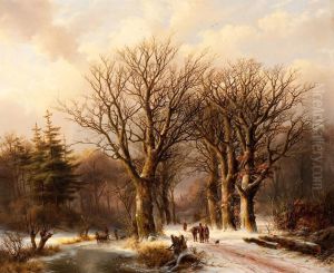 Winter In The Reichswald by Johann Bernard Klombeck