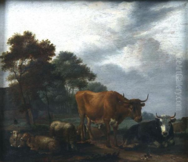 Vaches Panneau De Chene - view 1