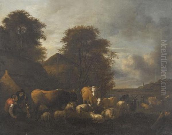 Landschaft Mit Hirten Und Weidendem Vieh - view 1