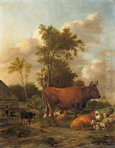 Landschaft Mit Vieh Undanglern - view 1