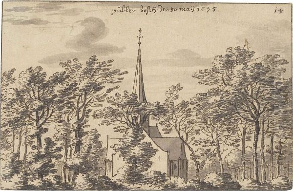 A Wooded Landscape With A Church - view 1