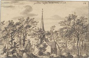 A Wooded Landscape With A Church by Valentin Klotz