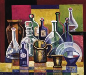Still Life With Bottles by Ivan Vasilievich Klyun