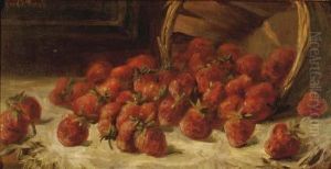 A Basket Of Strawberries by Frederick Knab