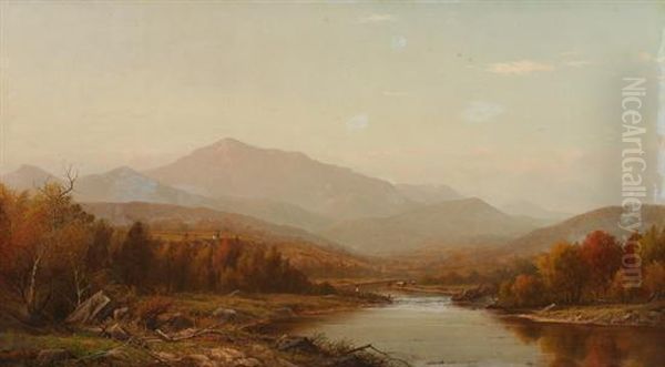 Mountain Landscape With River - view 1