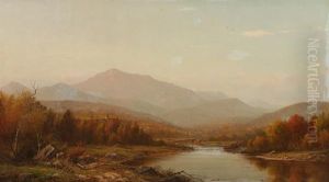 Mountain Landscape With River by Charles Wilson Knapp