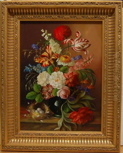 "blumenstillleben Mit Vogelnest" - view 1