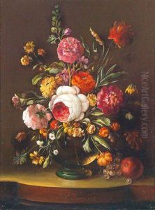 Blumenstillleben by F. Knapp
