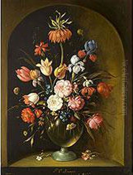 Blumenstilleben In Einer Glasvase - view 1