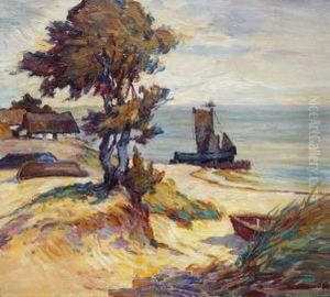 Boote An Der Kurischen Nehrung by Karl Knauf