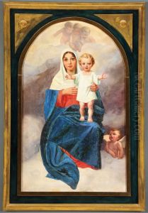 The Madonna And Child With Adoring Angels