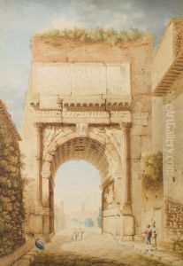 The Arch Of Titus by Franz Knebel