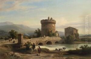 Der Ponte Lucano Und Das Grabmal Der Plautier Bei Tivoli: