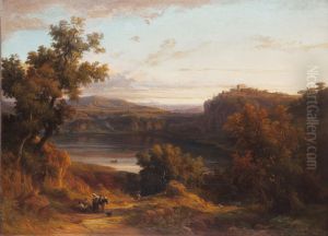 View Oflake Nemi by Franz Knebel