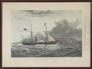 This View Of H.m. Steam Frigate "geyser", When Off Mt. Edgecombe