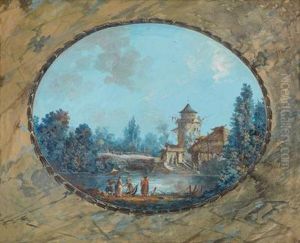 Ein Paar Sudliche Seehafen by Christian Heinrich Kniep