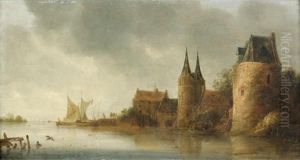 Village Fortifie Au Bord D'une Riviere