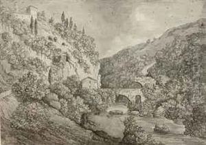 The Convent Of San Cosimato And The Claudian Aqueduct At Vicovaronear Rome, Italy The Convent Of San Cosimato And The Claudian Aqueduct At Vicovaronear Rome, Italy