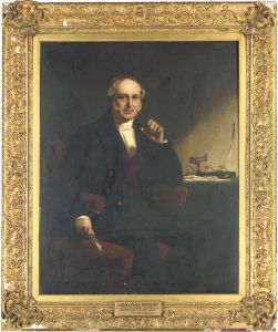 Portrait Of Lestock Peach Wilson, Seated, Three-quarterlength by John Prescott Knight