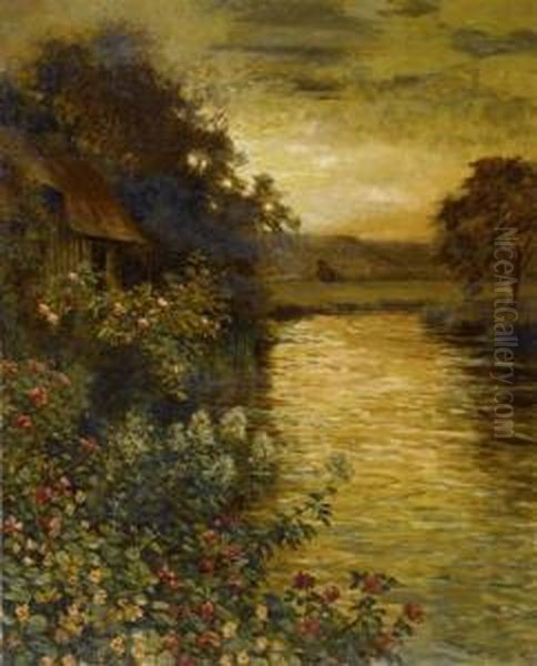 River Bank At Sunset - view 1