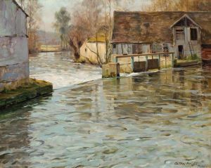 Along A River, France by Louis Aston Knight